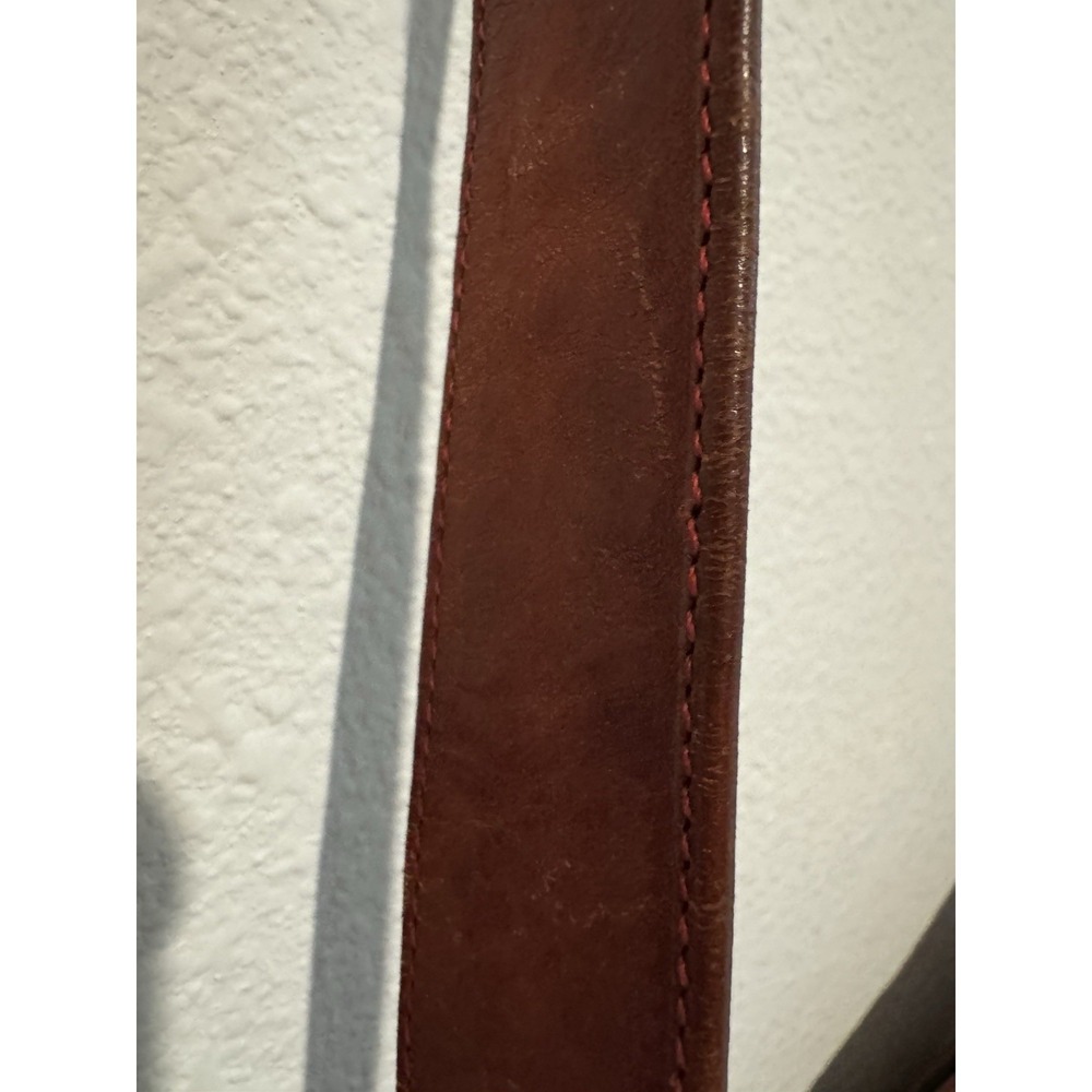 Vintage Marino Orlandi Italian Cognac Leather Large Shoulder Bag - Picture 15 of 16